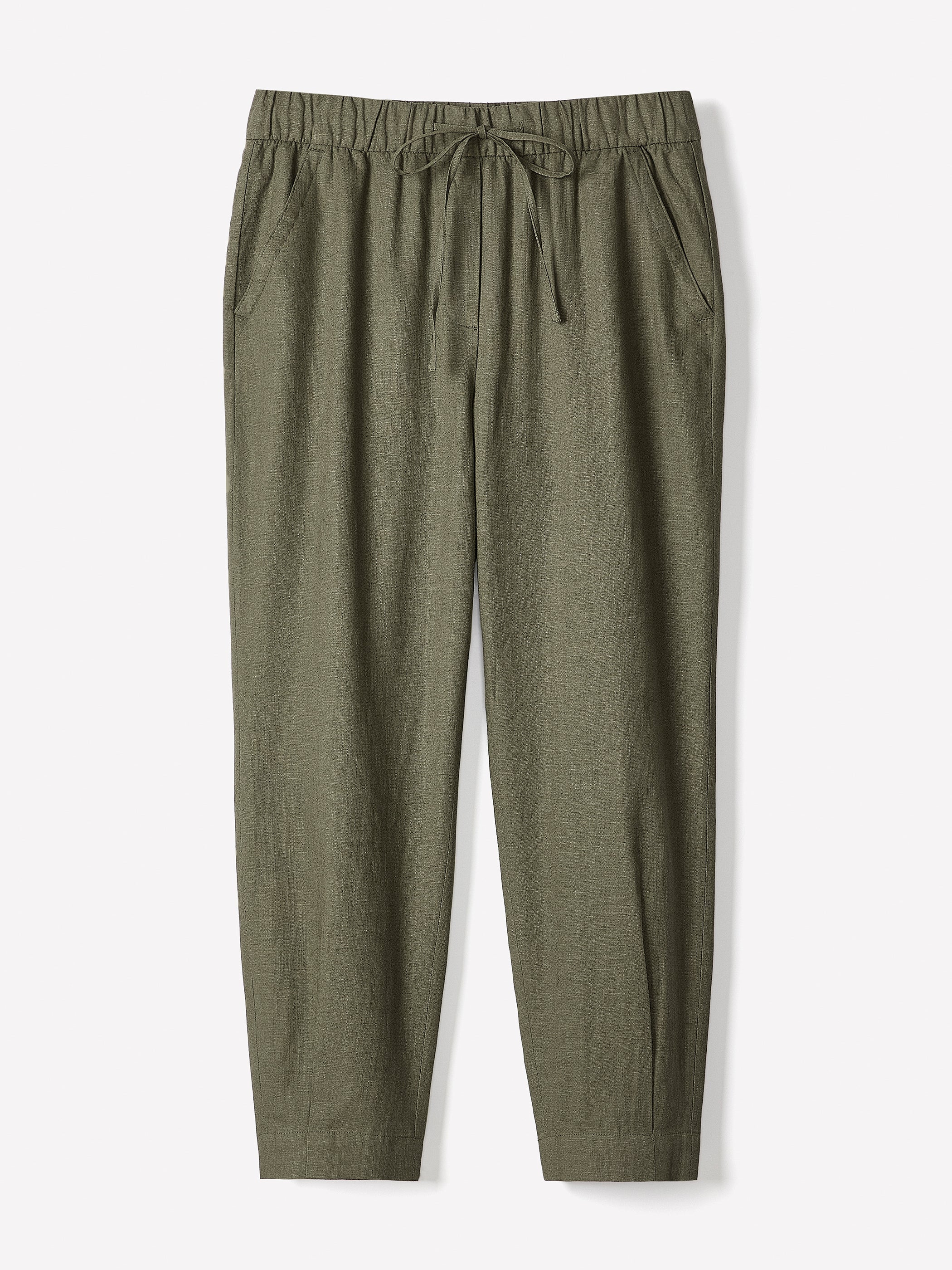 Linen Mid-Rise Tapered-Leg Jogger Pant rw&co Special Promo Price