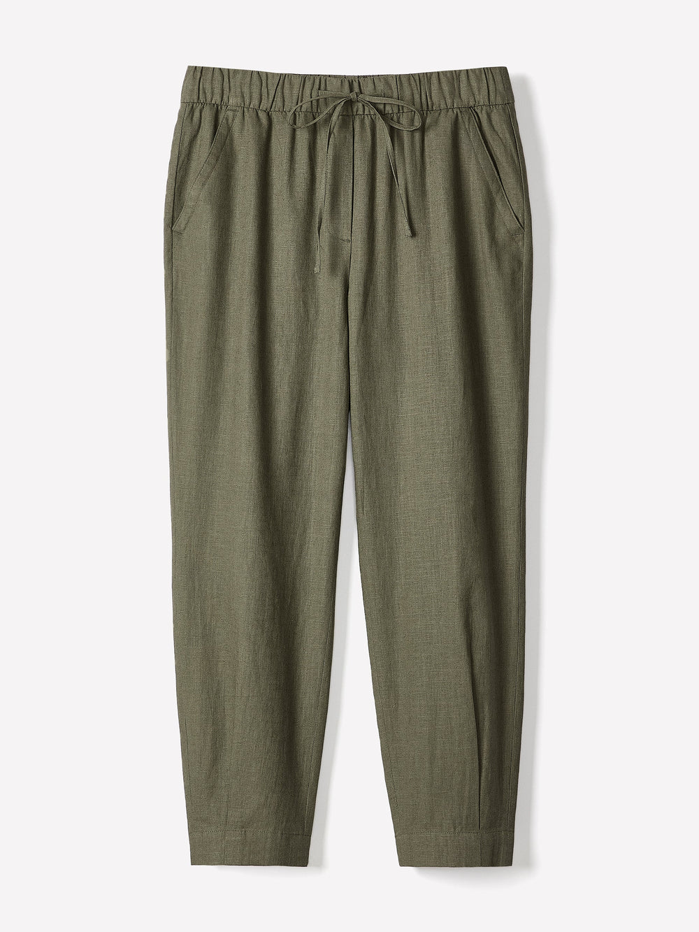 Linen Mid-Rise Tapered-Leg Jogger Pant rw&co Special Promo Price