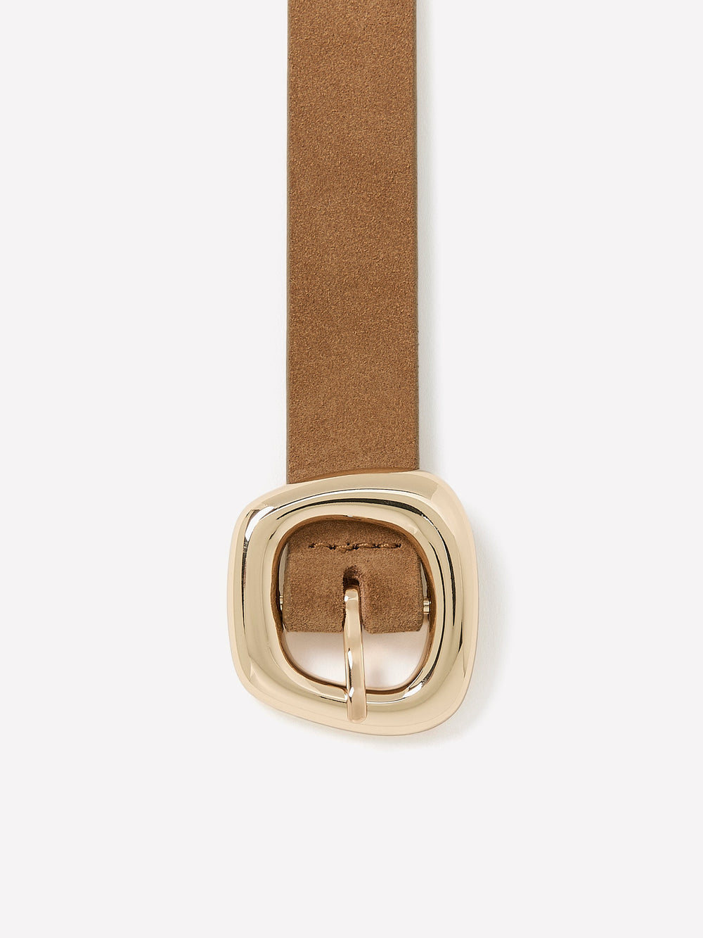 Suede Belt with Sculptural Buckle rw&co Special Offer