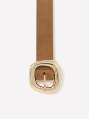 Suede Belt with Sculptural Buckle rw&co Special Offer
