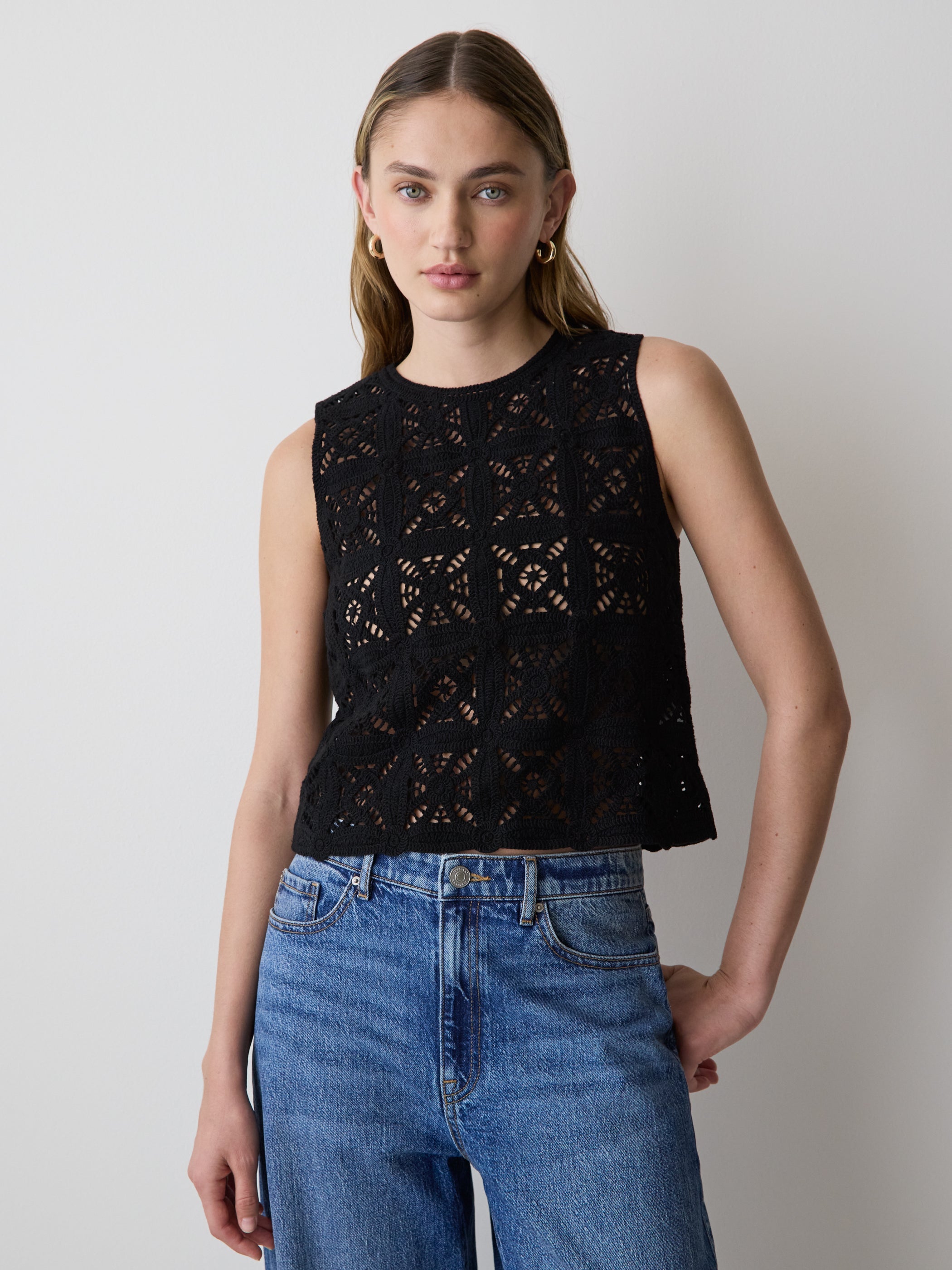 Crochet Tank Top rw&co Exclusive Sale Price