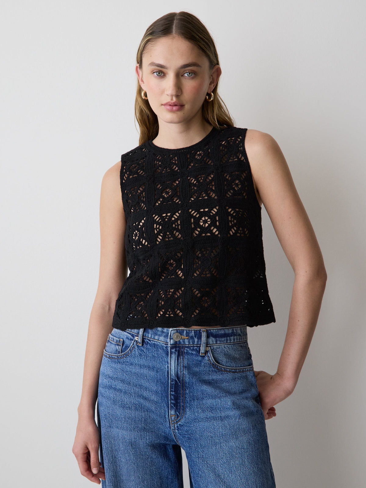 Crochet Tank Top rw&co Exclusive Sale Price