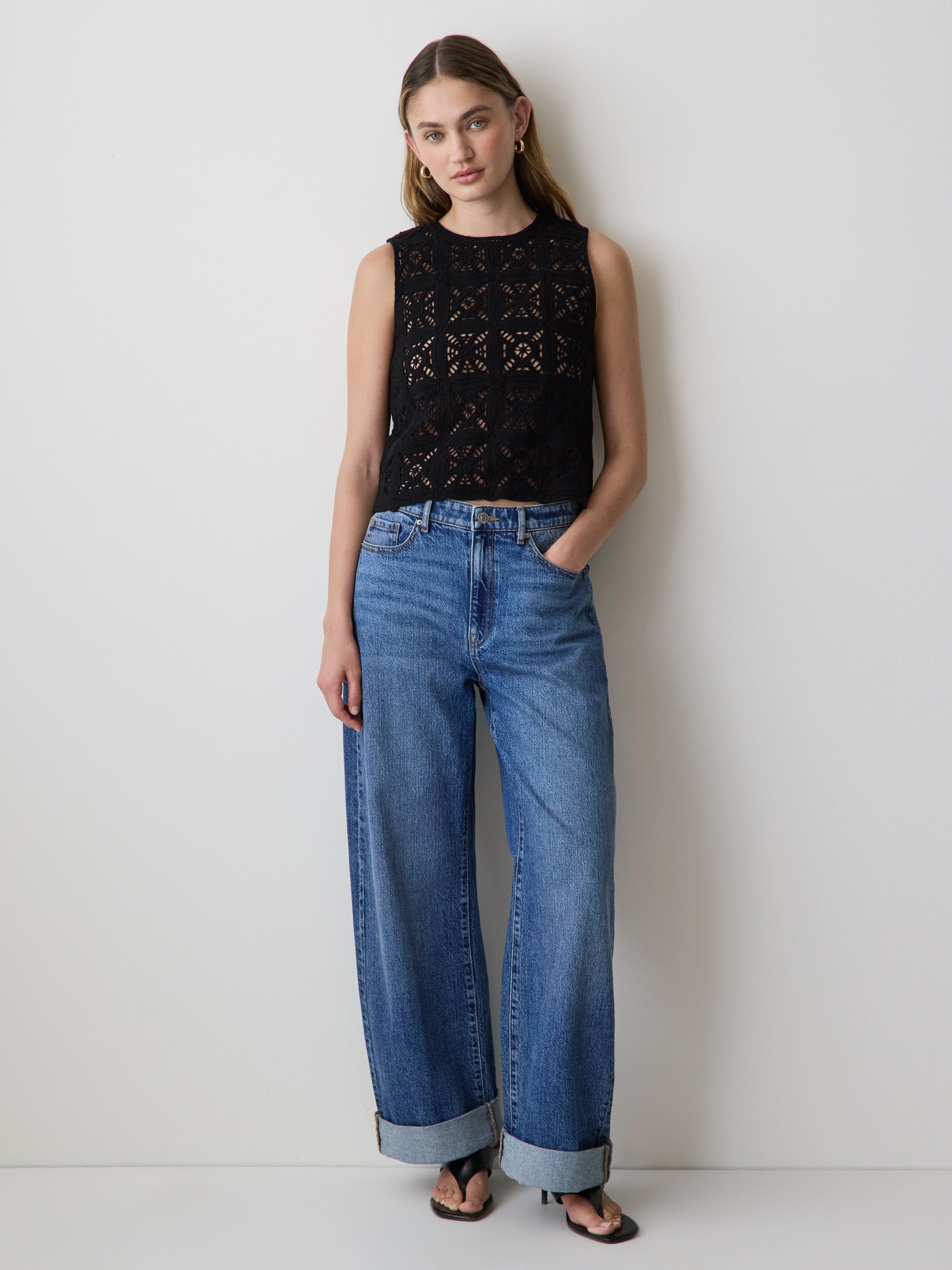 Crochet Tank Top rw&co Exclusive Sale Price