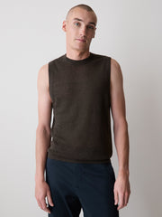 Linen-Blend Sleeveless Crew-Neck Sweater rw&co Limited Time Discount