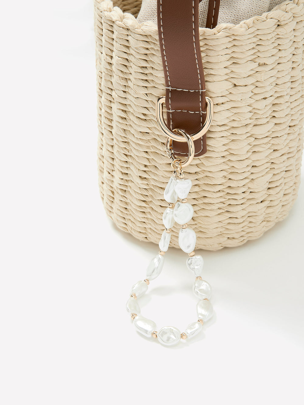 Glass Pearl Bag Charm & Phone Wristlet rw&co Great Value Deal
