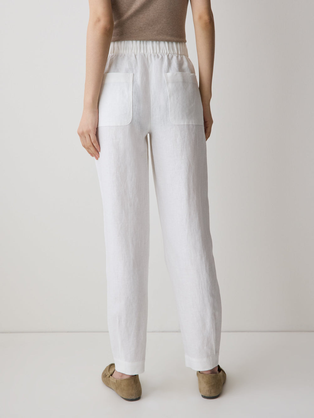 Linen Mid-Rise Tapered-Leg Jogger Pant rw&co Exclusive Sale Price