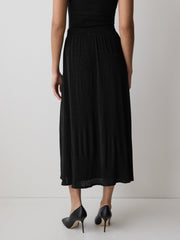 High-Rise Flare Midi Skirt rw&co Limited Time Discount