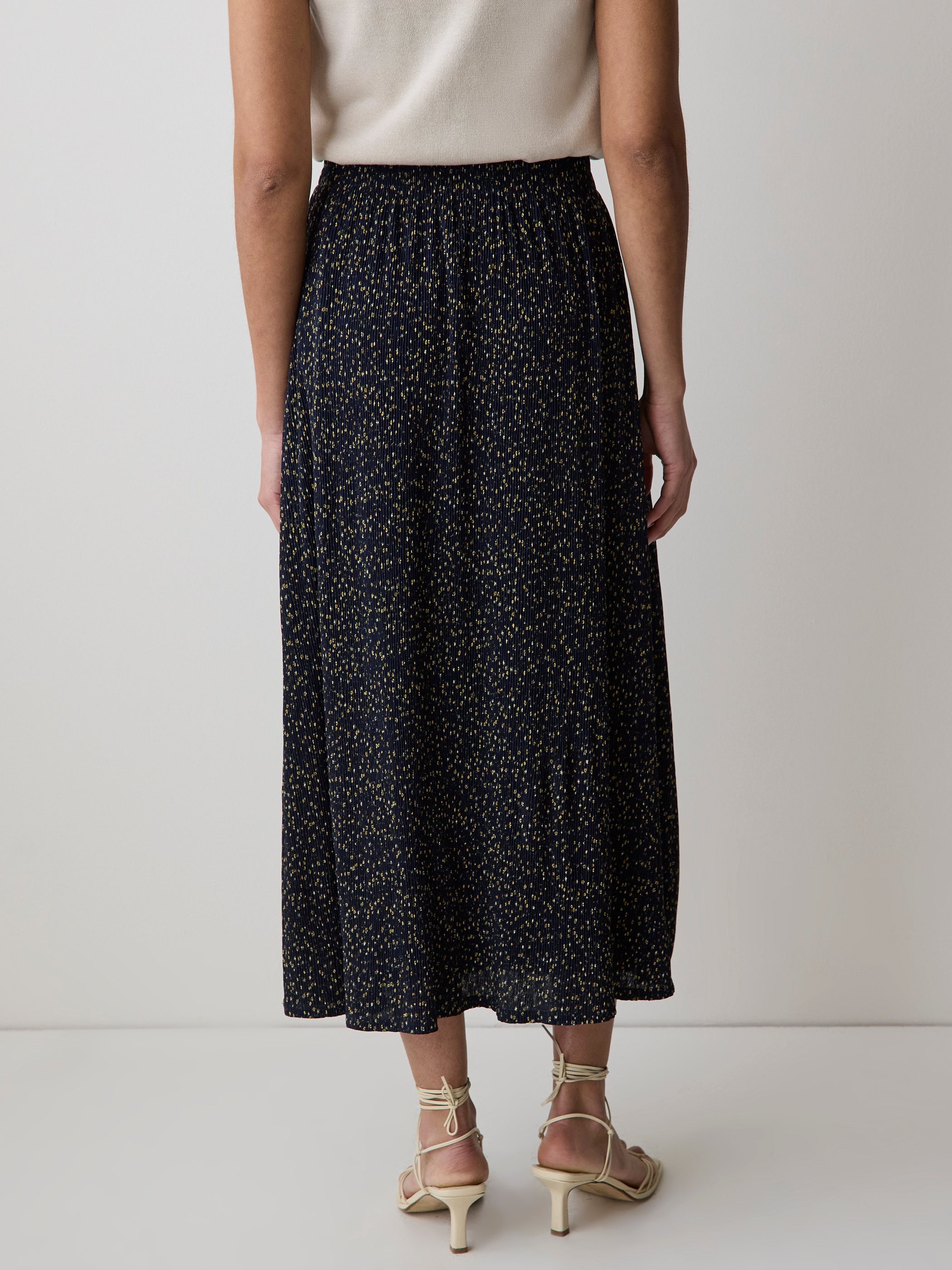 High-Rise Flare Midi Skirt rw&co Limited Time Discount