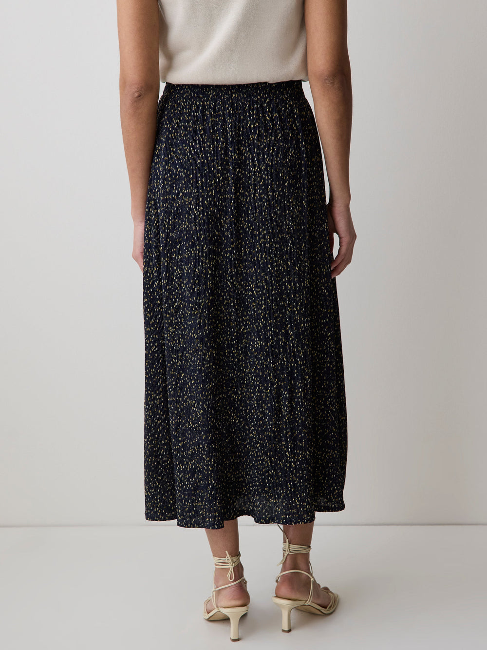 High-Rise Flare Midi Skirt rw&co Limited Time Discount