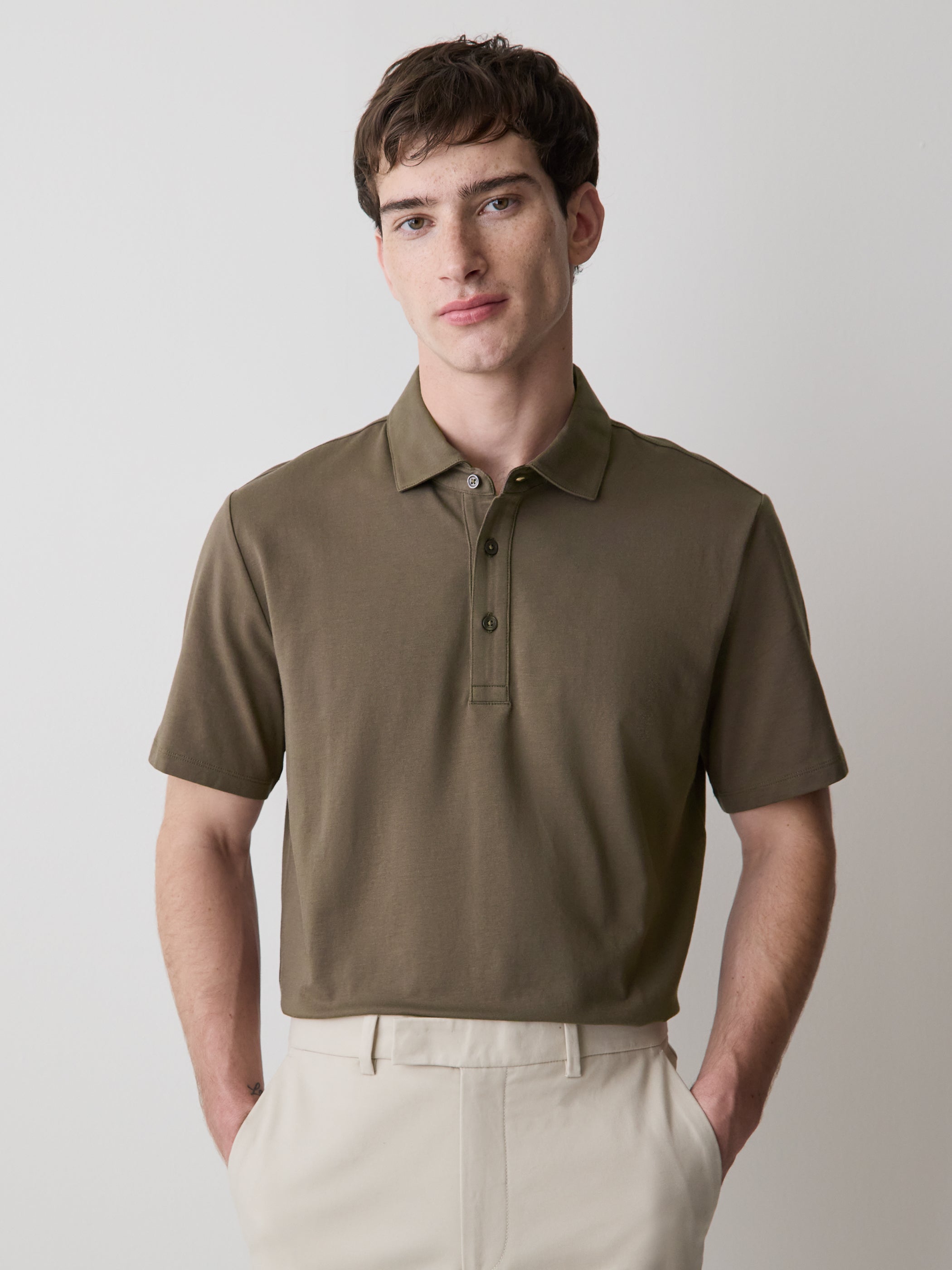 Short-Sleeve Supima (R) Cotton Polo rw&co Limited Time Discount