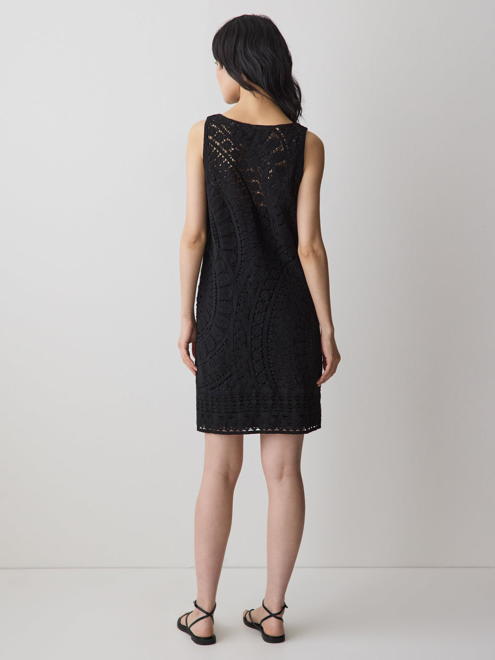 Sleeveless Crochet Mini Dress rw&co On Sale