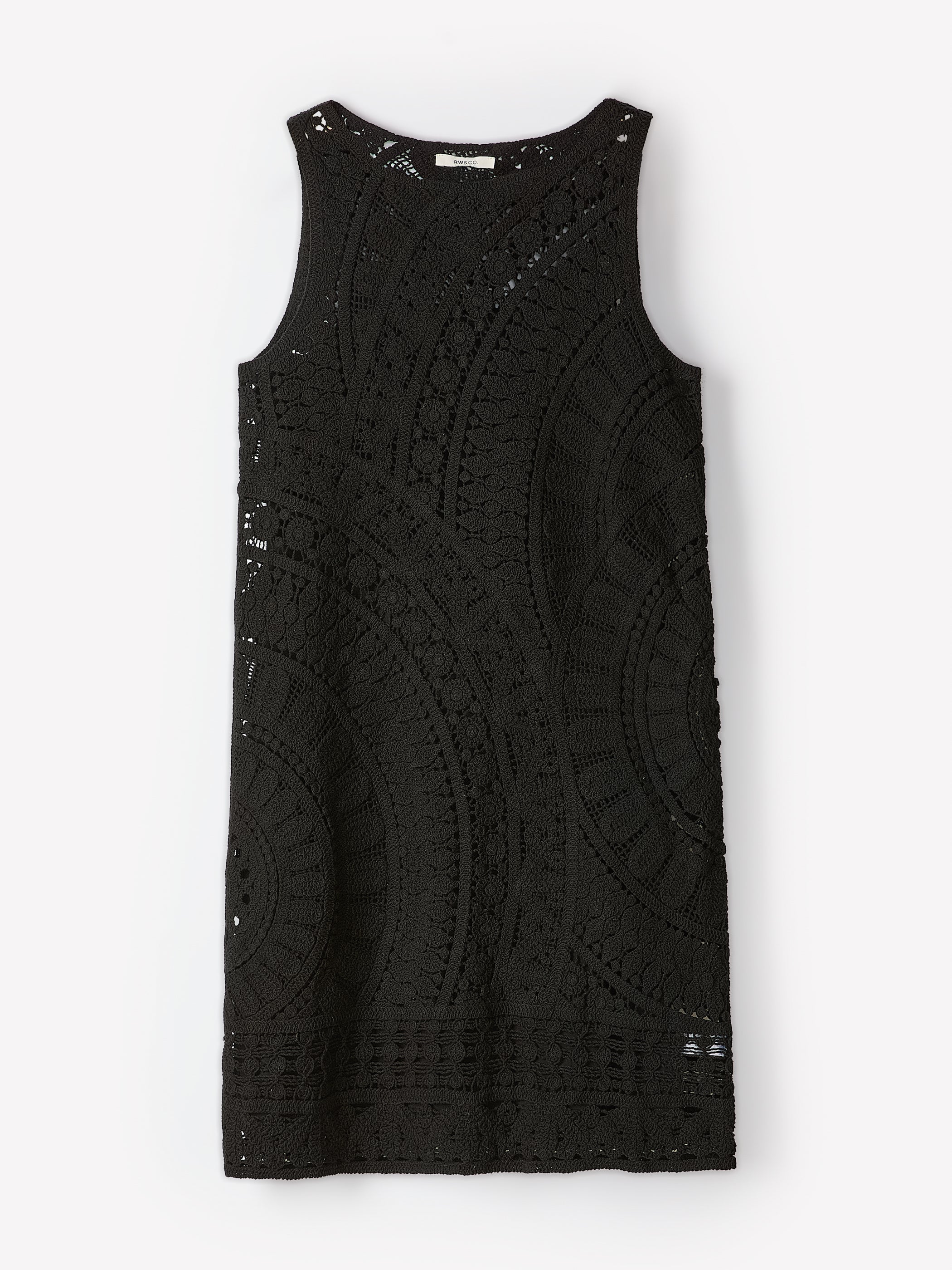 Sleeveless Crochet Mini Dress rw&co On Sale