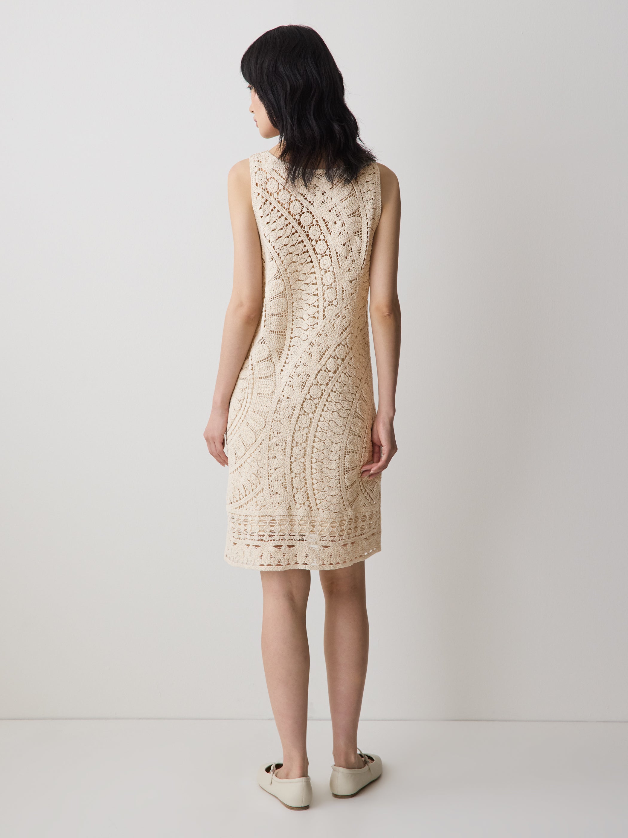 Sleeveless Crochet Mini Dress rw&co On Sale