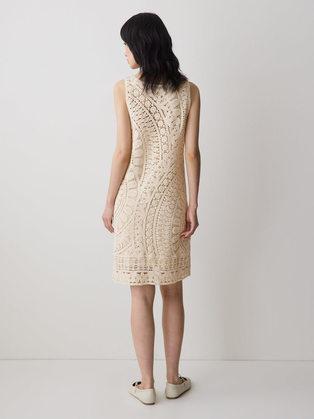 Sleeveless Crochet Mini Dress rw&co On Sale