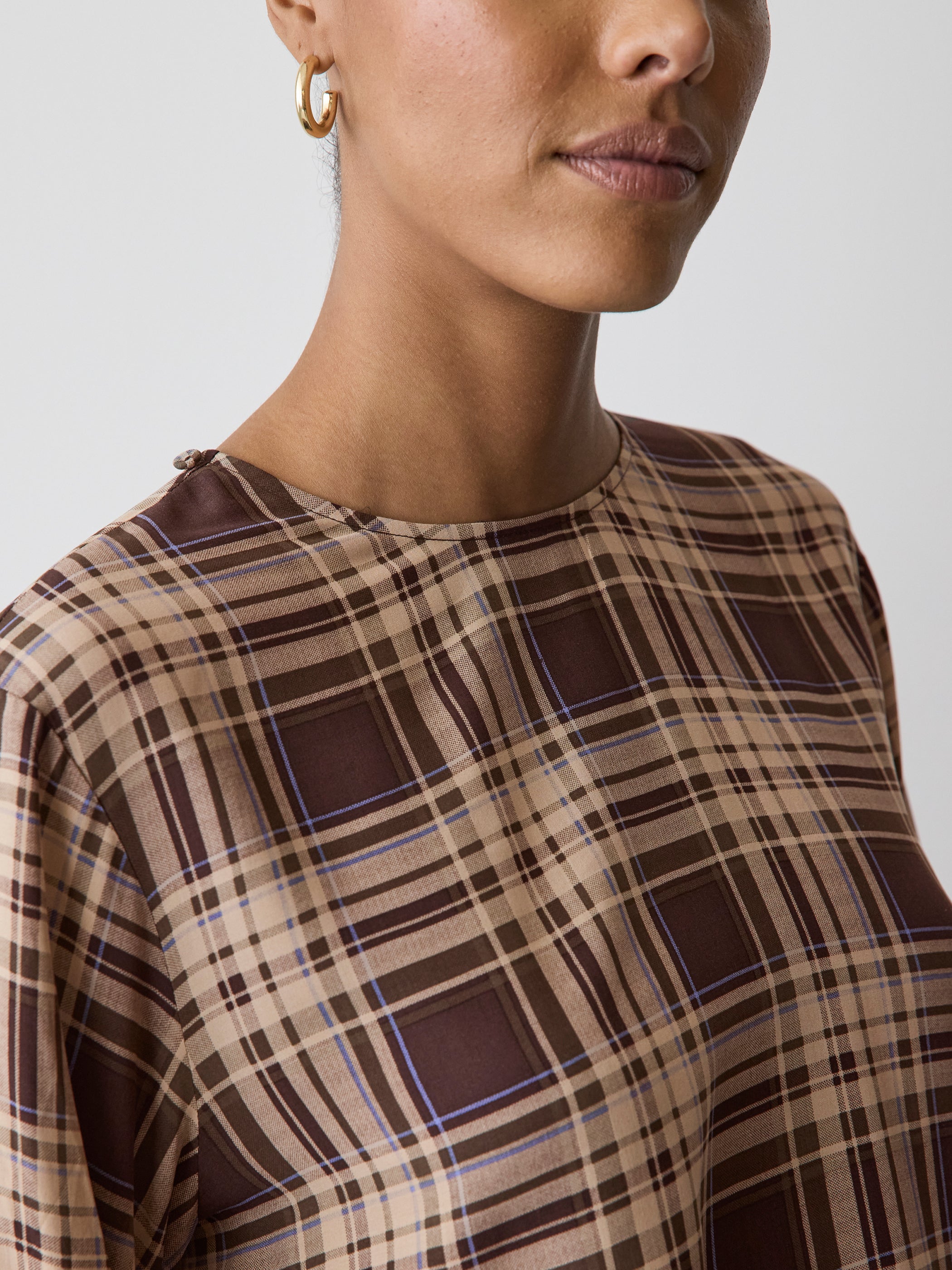 Long-Sleeve Popover Blouse with Scarf Neckline rw&co Great Value Deal