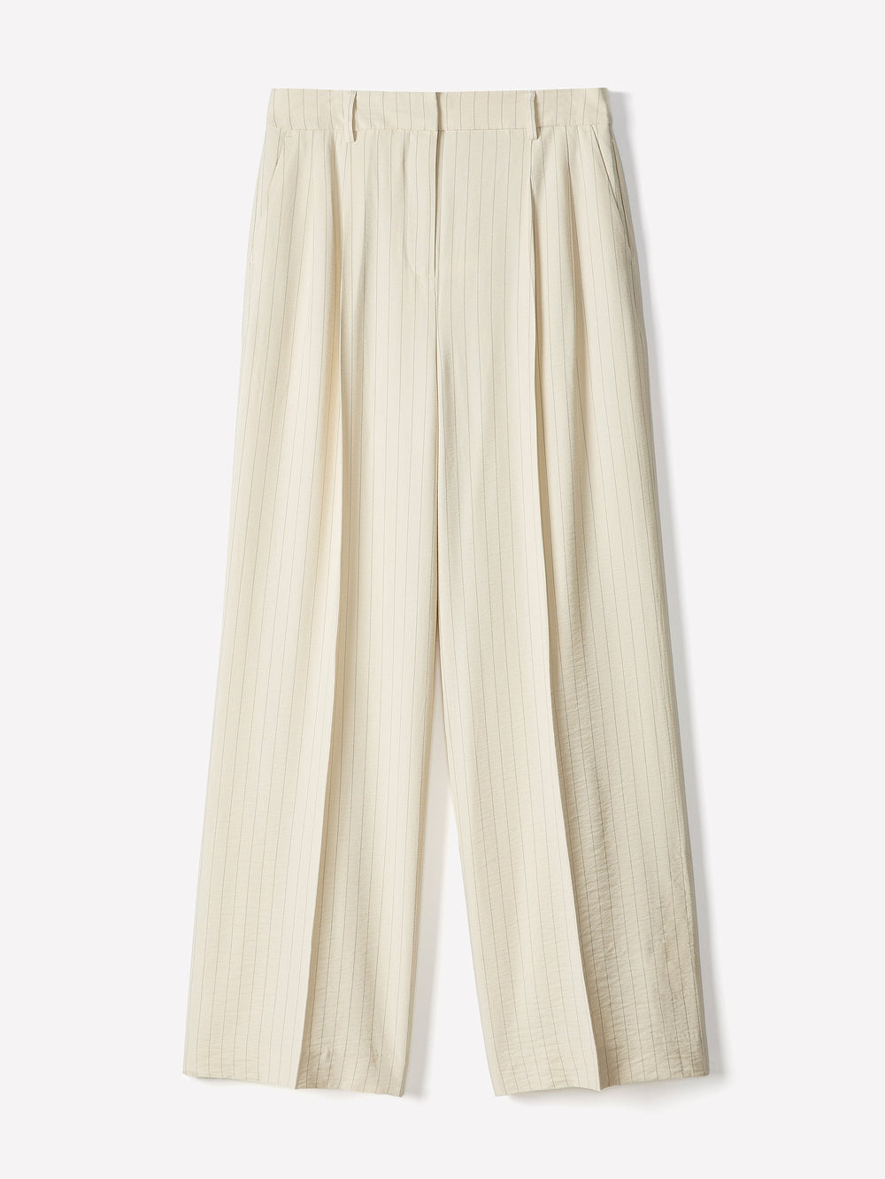Striped High-Rise Wide-Leg Fluid Pant rw&co Special Offer
