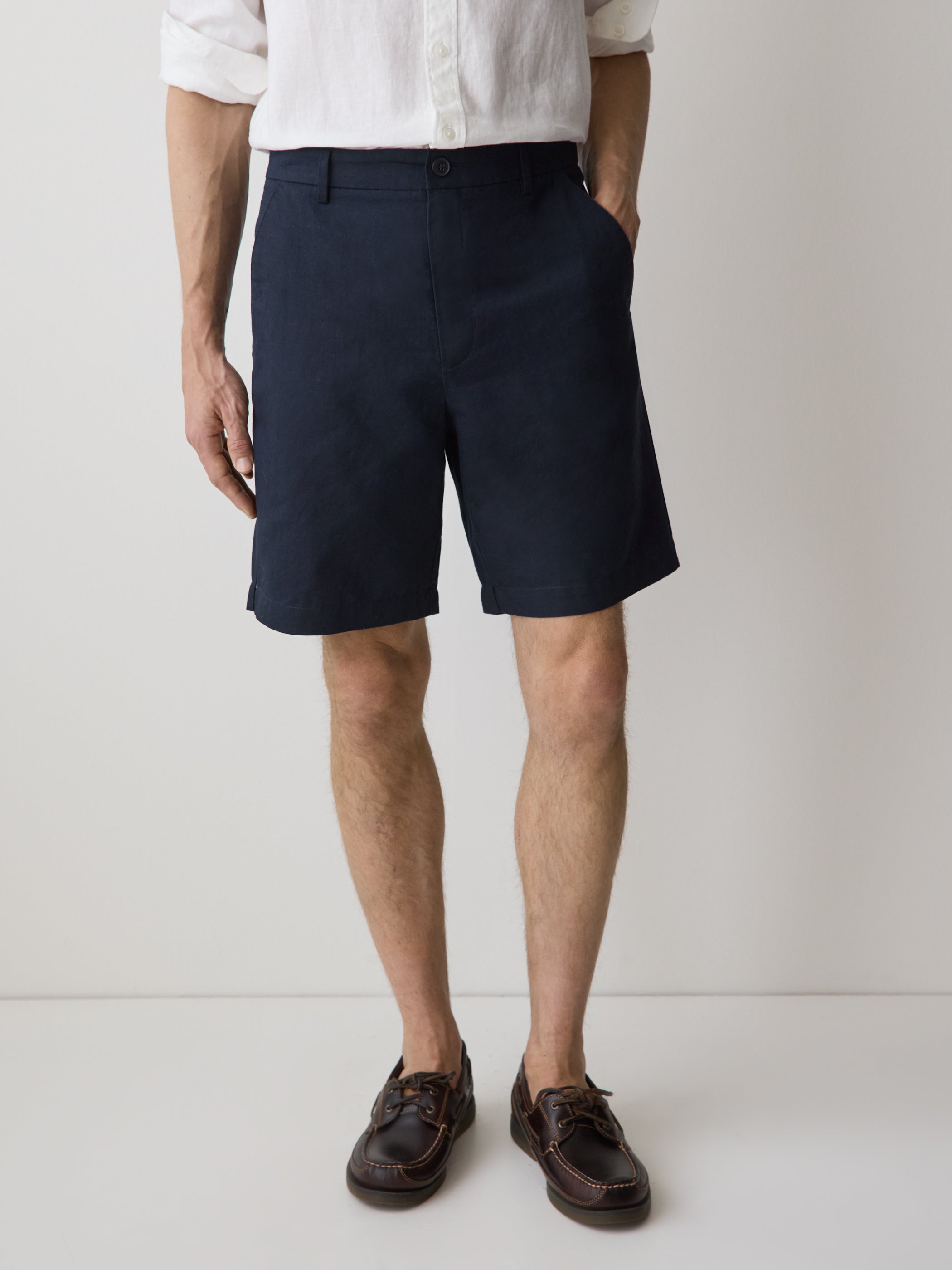 Linen-Blend Shorts rw&co Special Offer