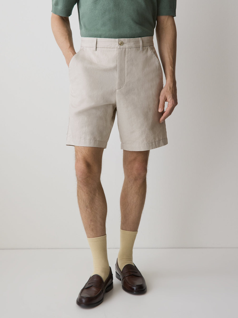 Linen-Blend Shorts rw&co Special Offer