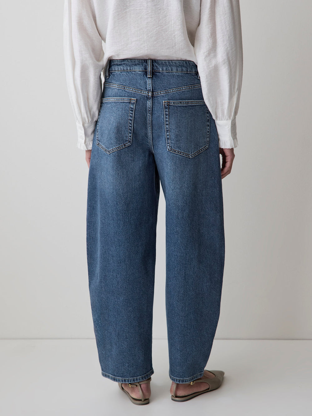 High-Rise Barrel Jeans rw&co Special Promo Price