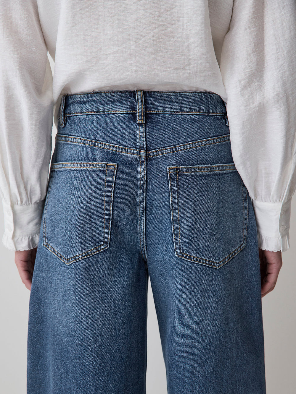 High-Rise Barrel Jeans rw&co Special Promo Price