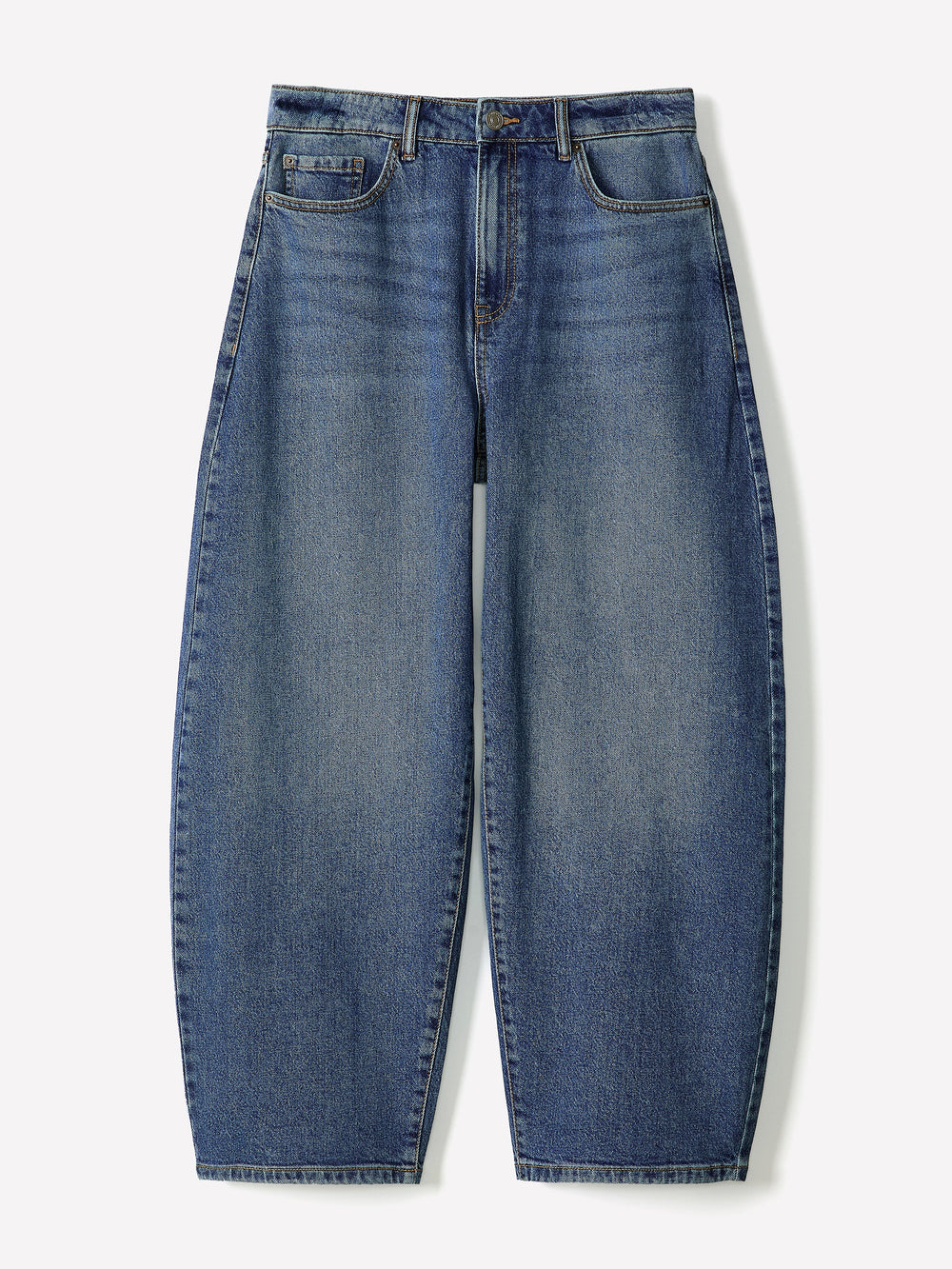 High-Rise Barrel Jeans rw&co Special Promo Price