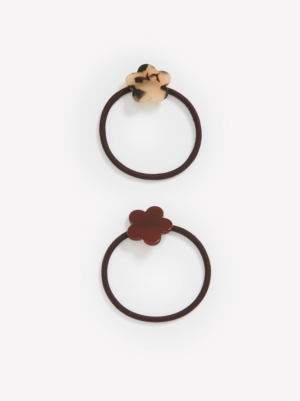 Hair Elastics with Acrylic Flower - Set of 2 rw&co Exclusive Sale Price