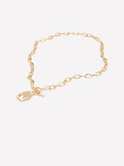 Stainless Steel Necklace with Organic Pendant rw&co Great Value Deal