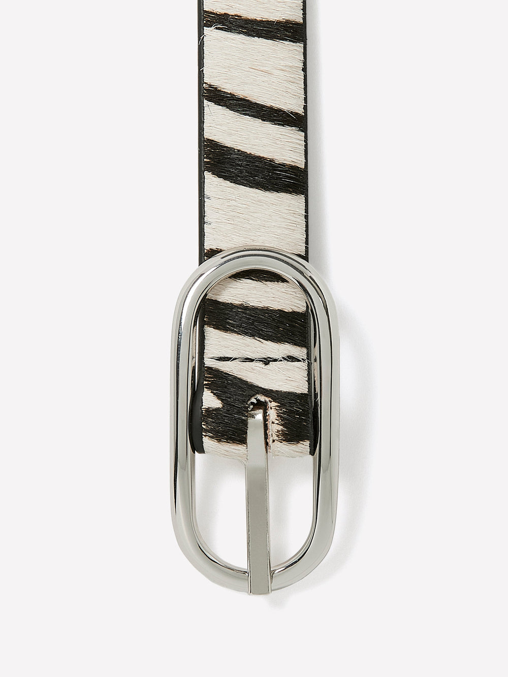 Leather Belt with Zebra Print rw&co Exclusive Sale Price