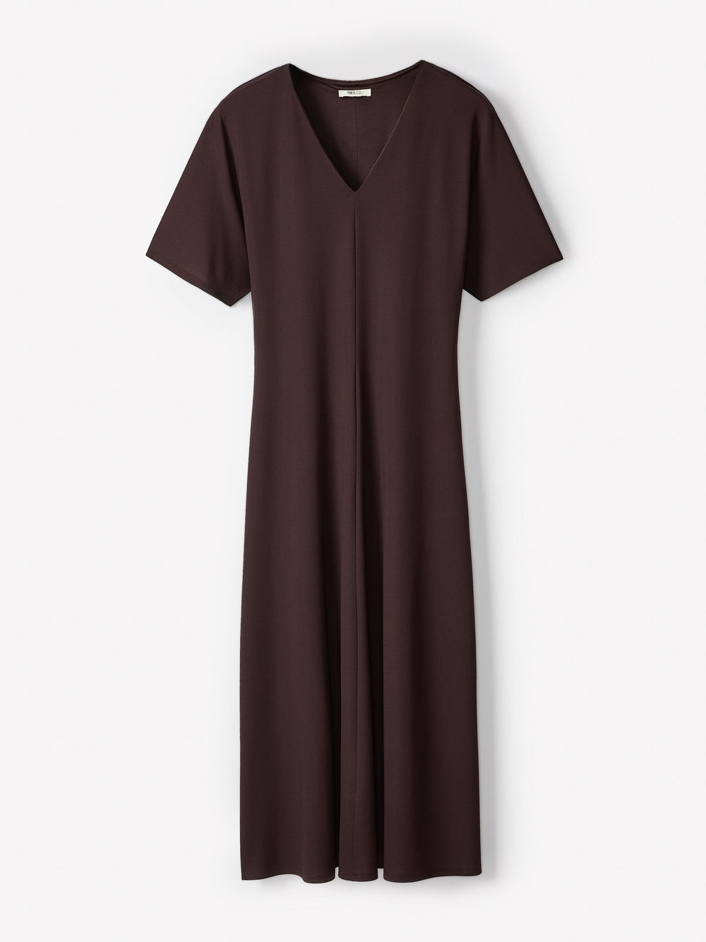 Short-Sleeve V-Neck Midi Dress rw&co Limited Time Discount