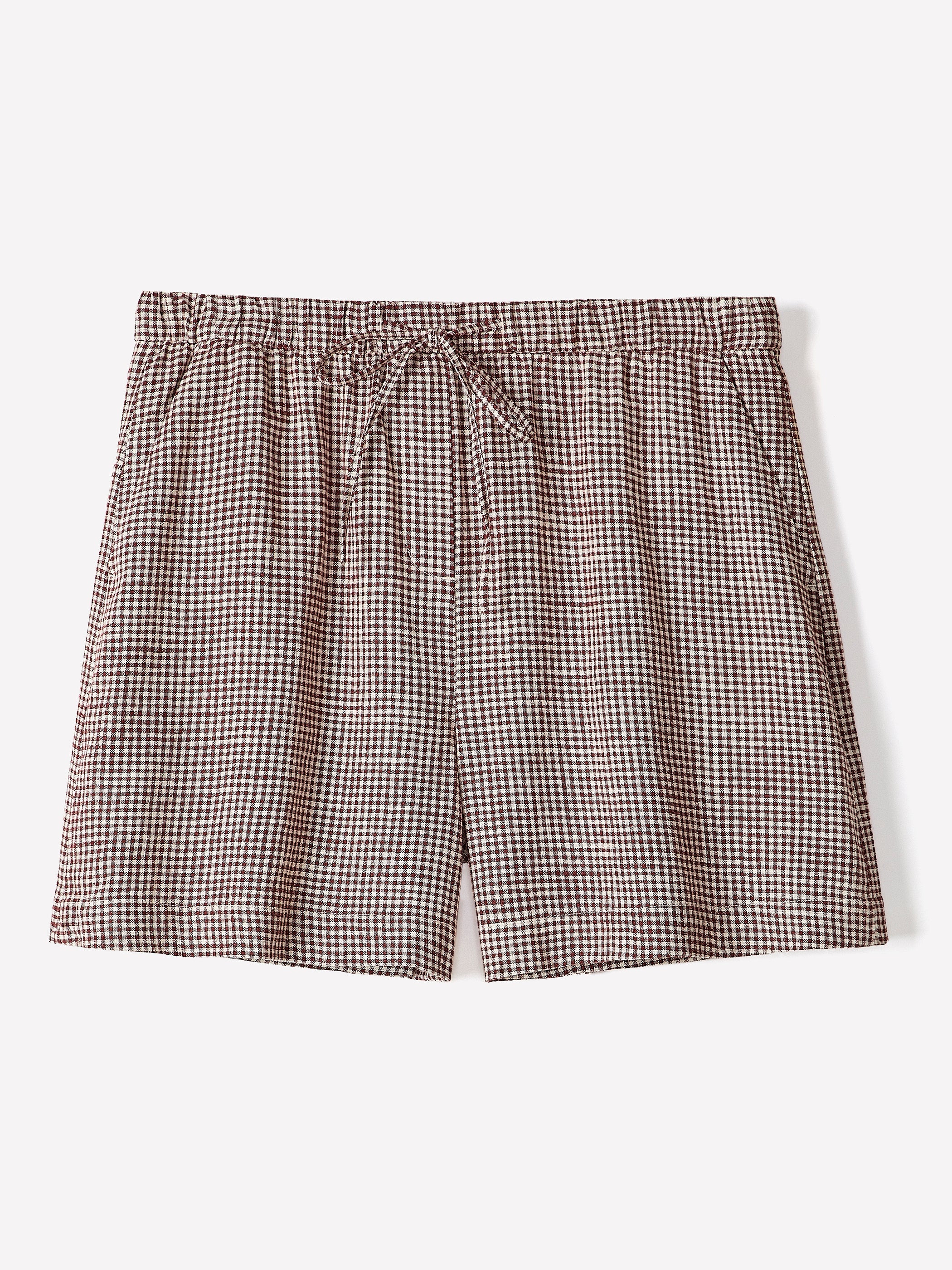 Linen-Blend Mid-Rise Pull-On Short rw&co On Sale