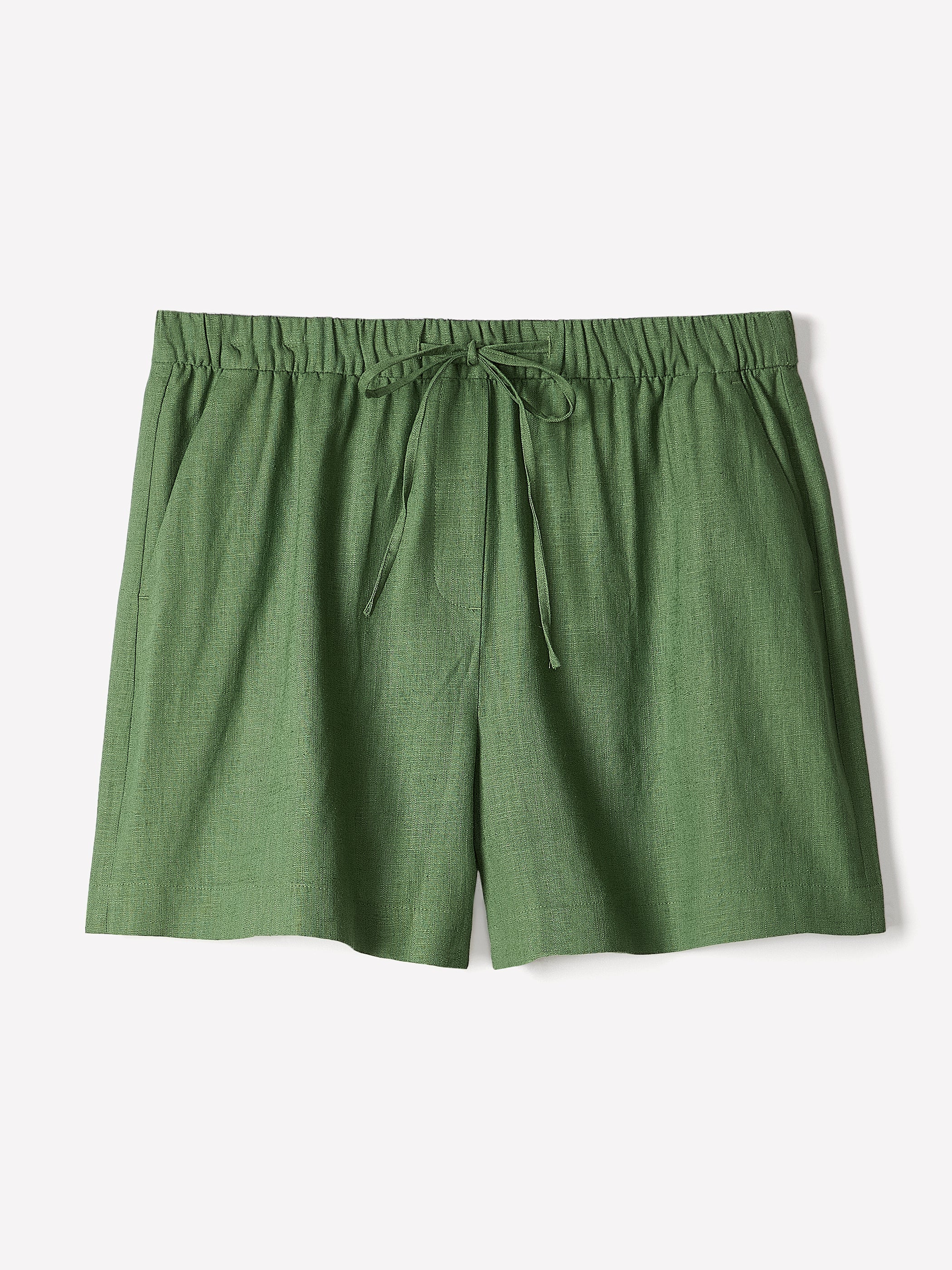 Linen-Blend Mid-Rise Pull-On Short rw&co Exclusive Sale Price