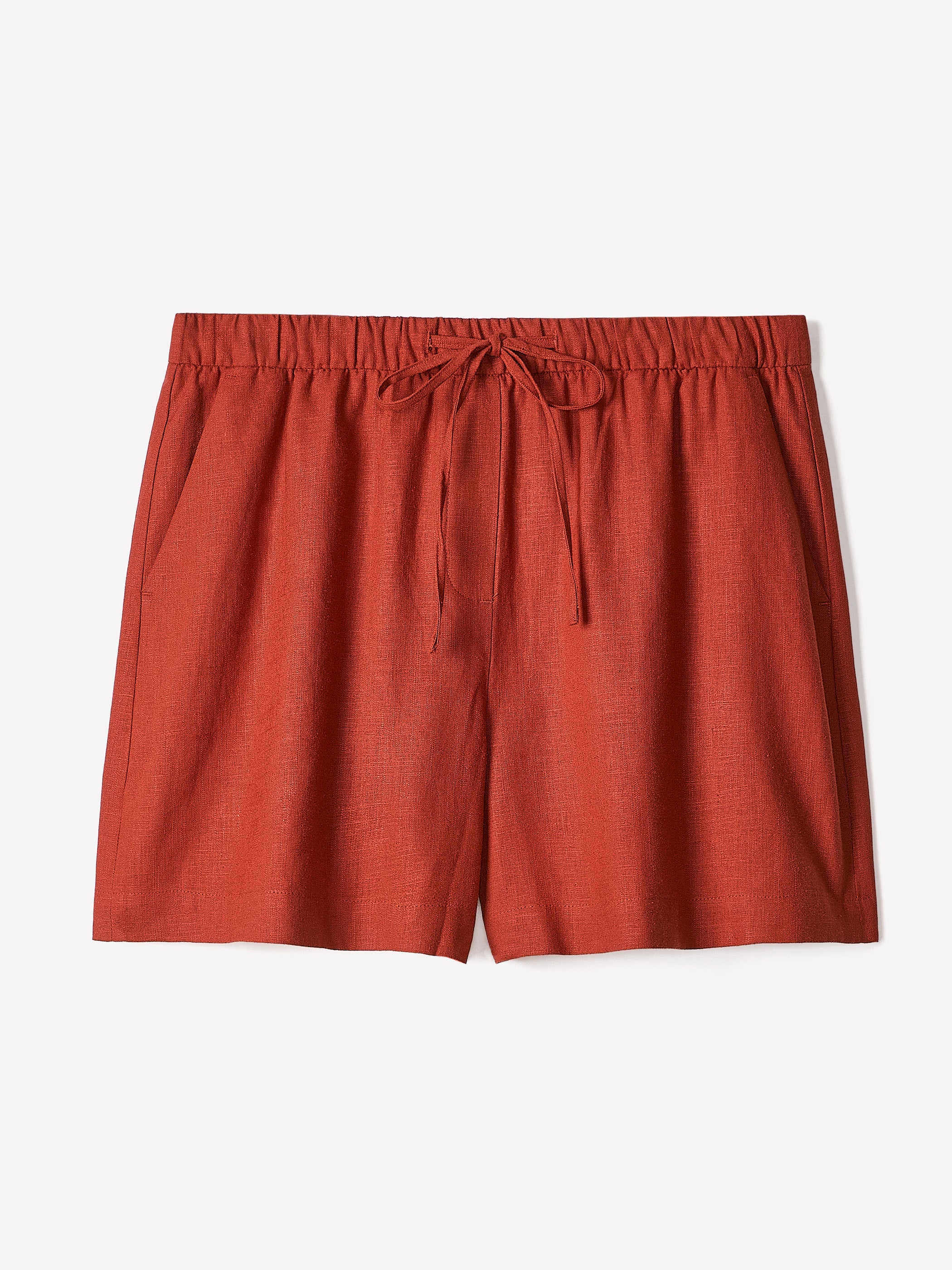 Linen-Blend Mid-Rise Pull-On Short rw&co Exclusive Sale Price