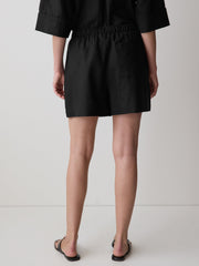 Linen-Blend Mid-Rise Pull-On Short rw&co Exclusive Sale Price