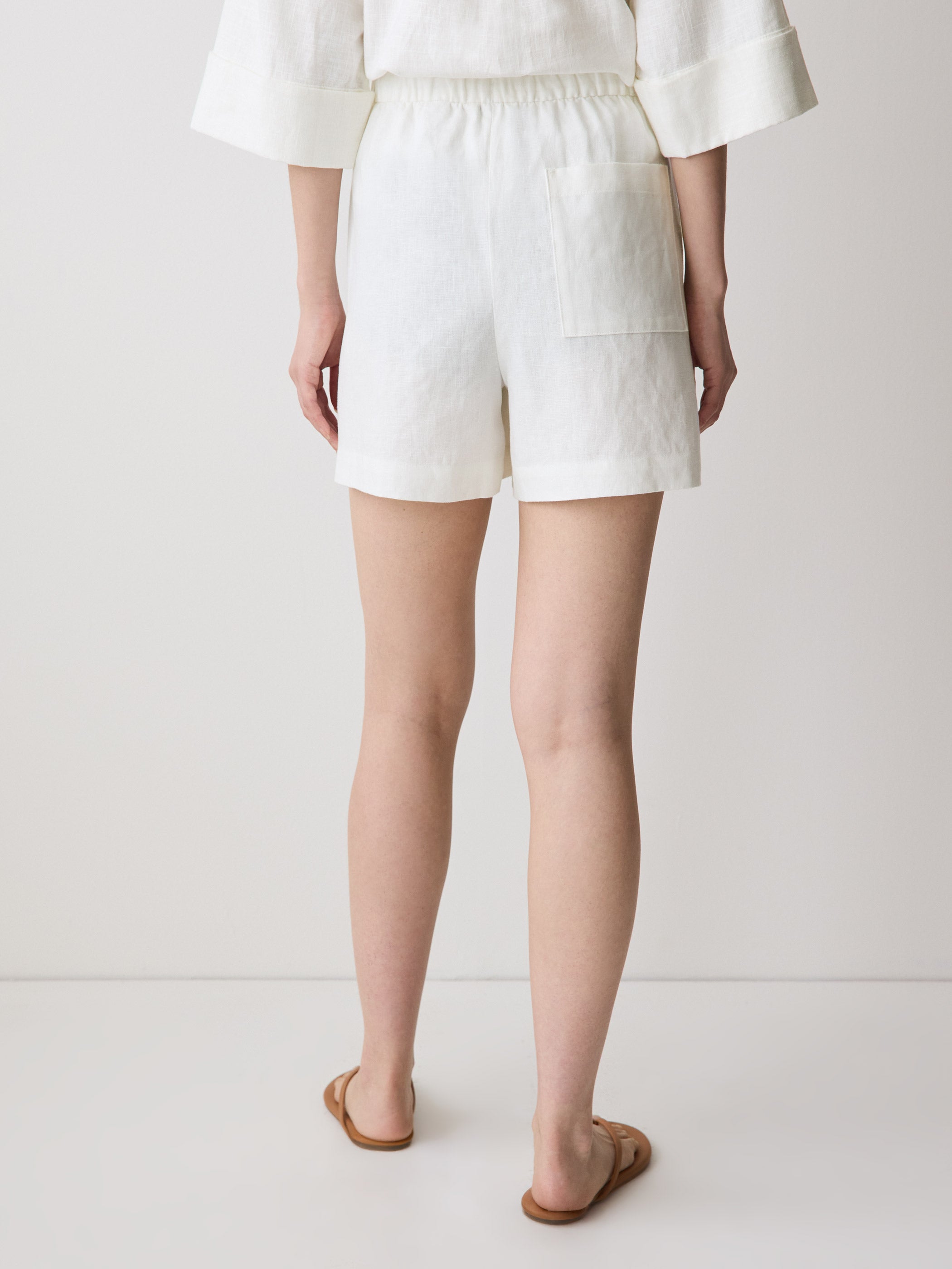 Linen Mid-Rise Pull-On Short rw&co Special Promo Price