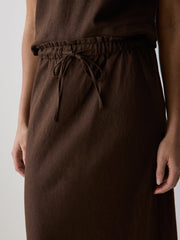 Linen-Blend Straight Midi Skirt rw&co Great Value Deal