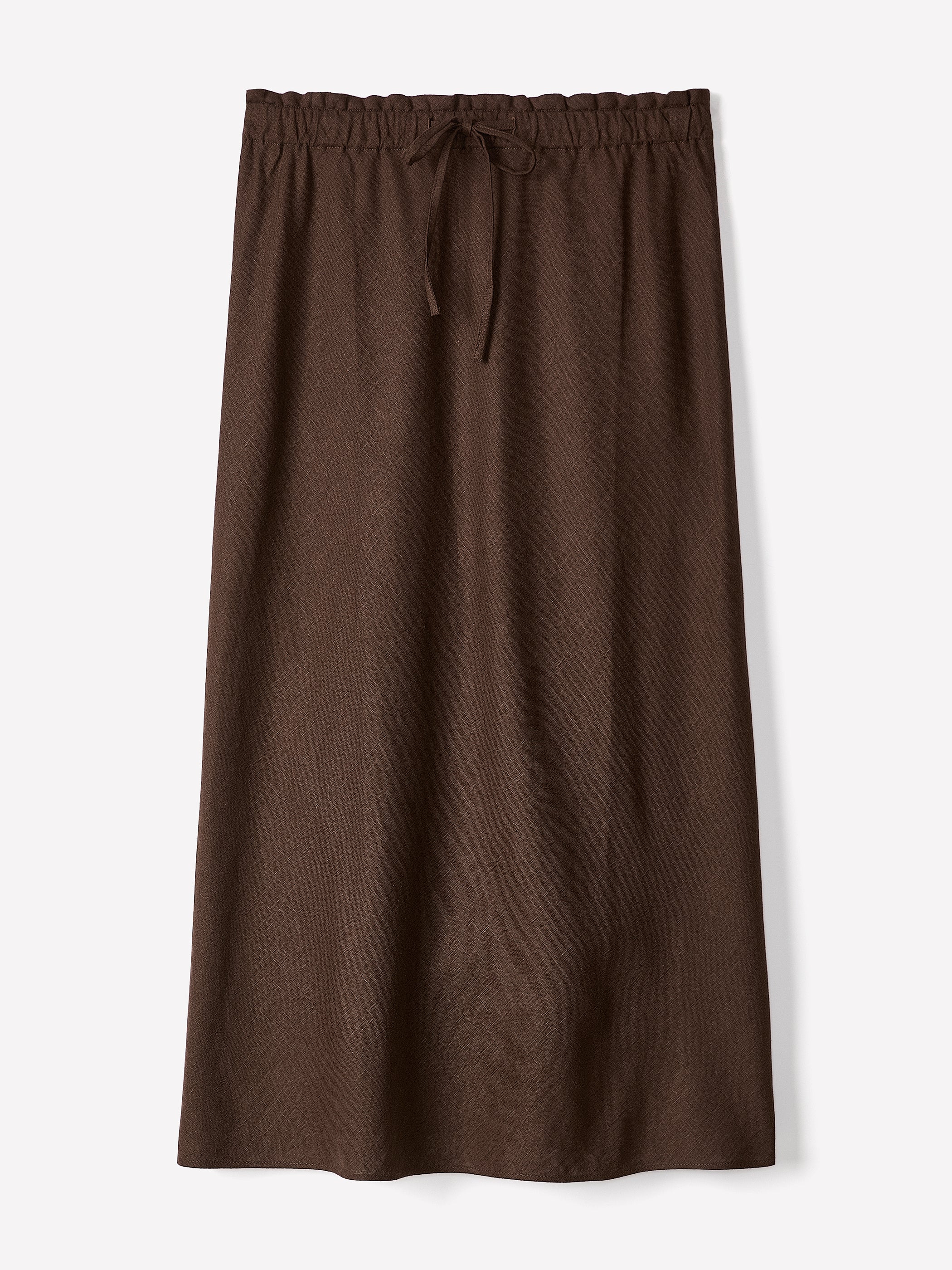 Linen-Blend Straight Midi Skirt rw&co Great Value Deal