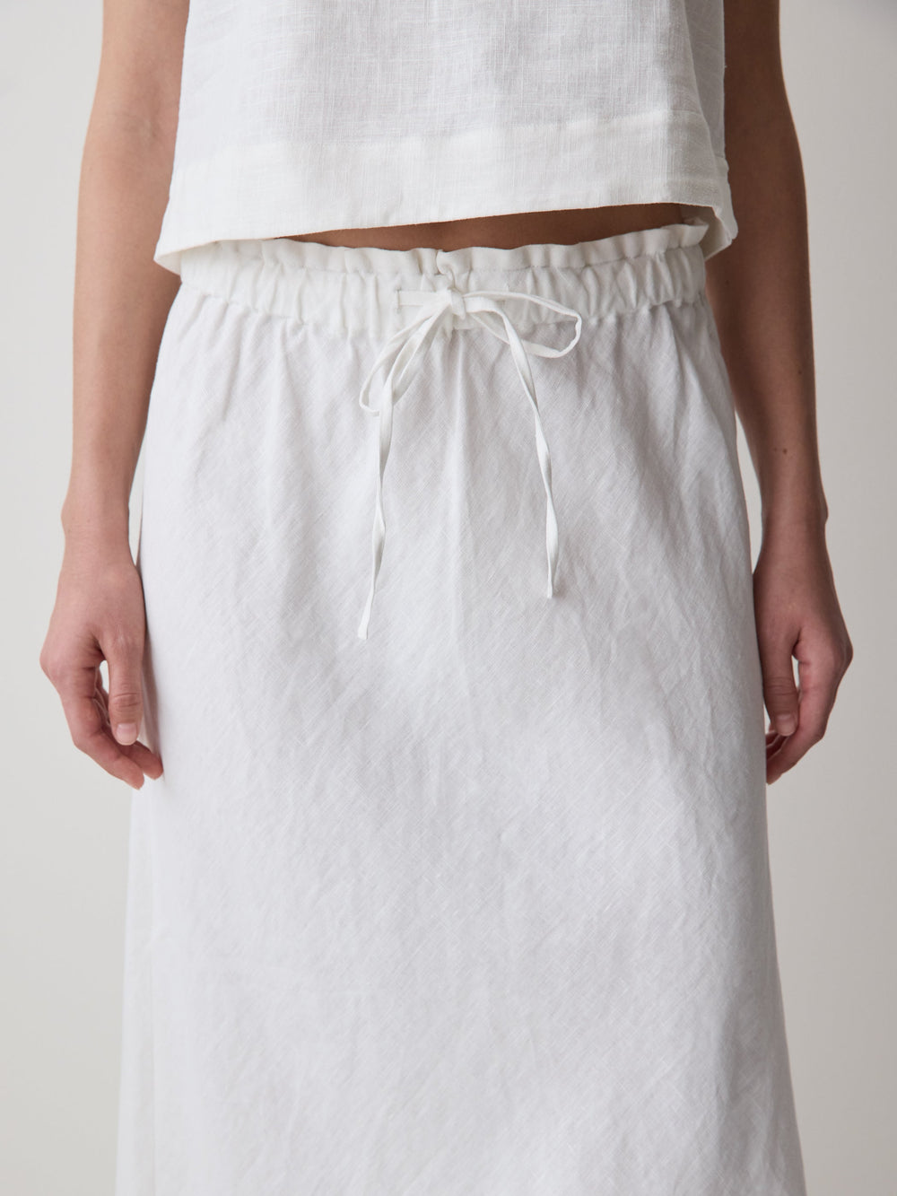 Linen Straight Midi Skirt rw&co Special Promo Price