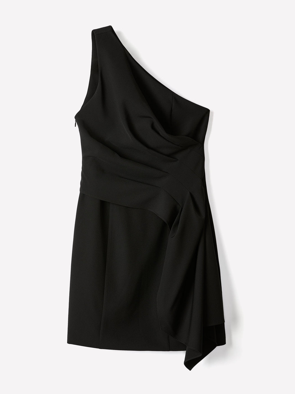One-Shoulder Draped Mini Cocktail Dress rw&co Great Value Deal