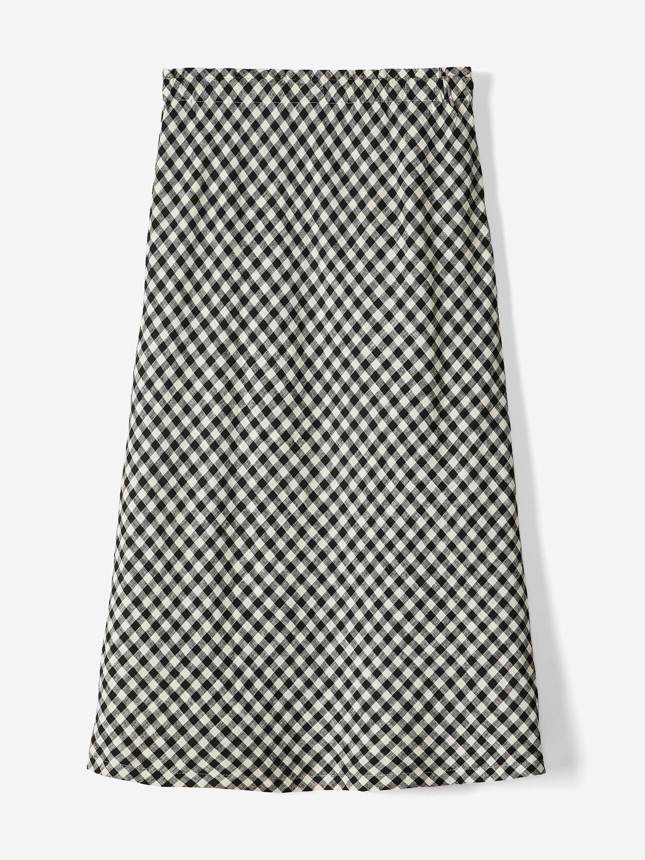 Linen-Blend Straight Midi Skirt rw&co On Sale
