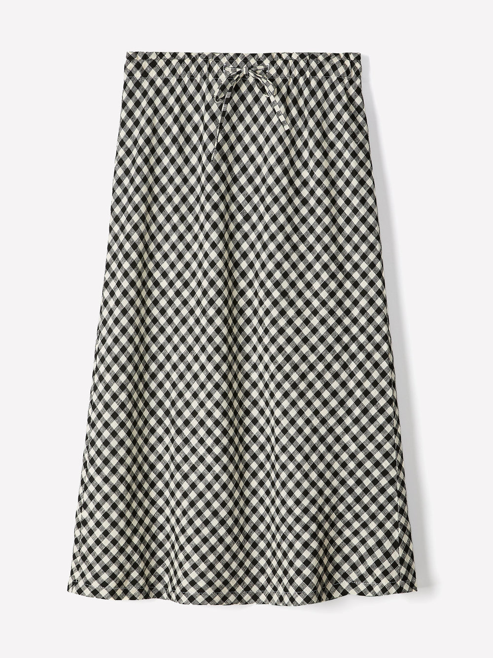 Linen-Blend Straight Midi Skirt rw&co On Sale