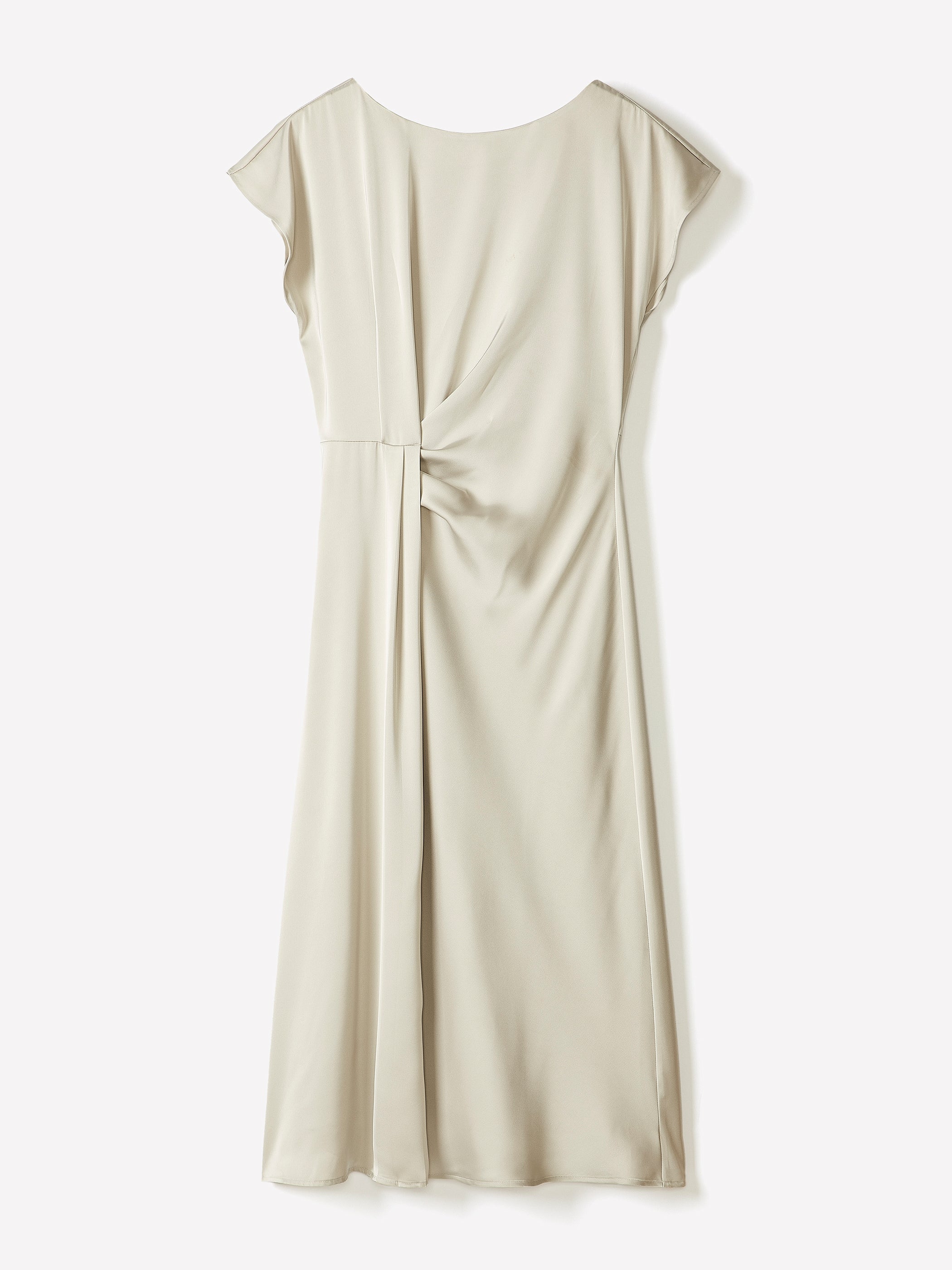 Short-Sleeve Cocktail Midi Dress with Draped Detail rw&co Great Value Deal
