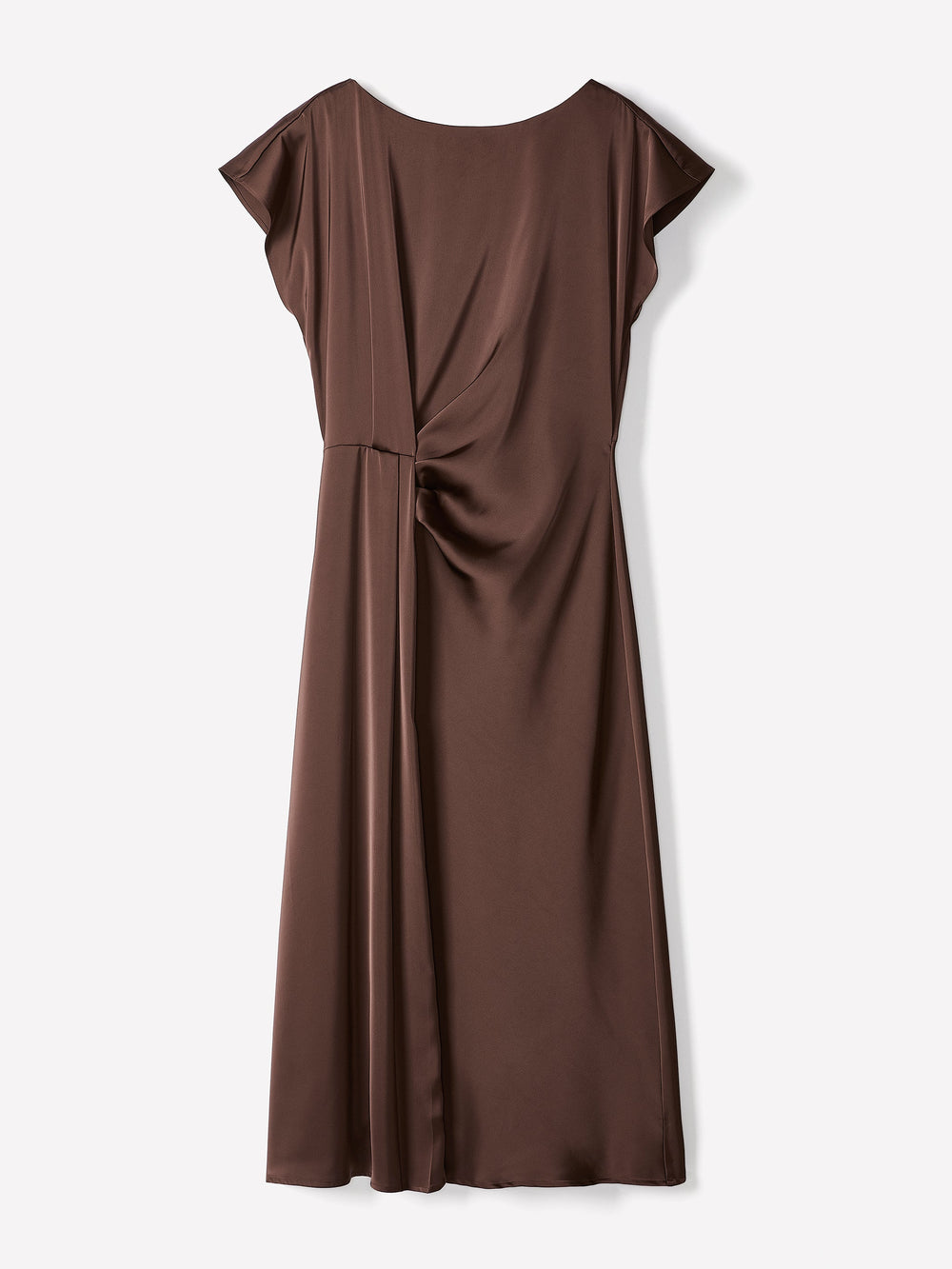 Short-Sleeve Cocktail Midi Dress with Draped Detail rw&co Great Value Deal