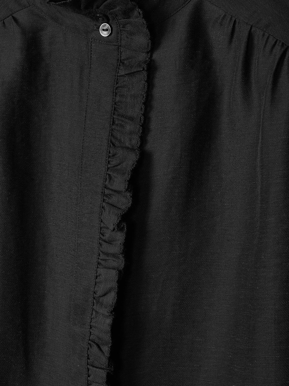 Long-Sleeve Crew-Neck Blouse with Ruffles rw&co Limited Time Discount