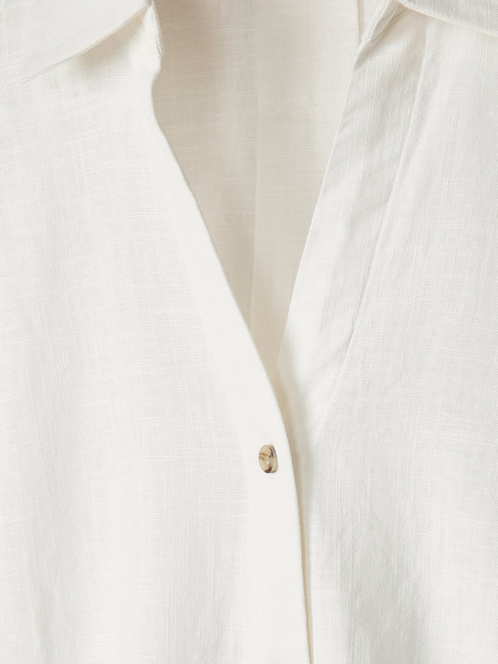 Linen-Blend Short-Sleeve Blouse with Shirt Collar rw&co On Sale