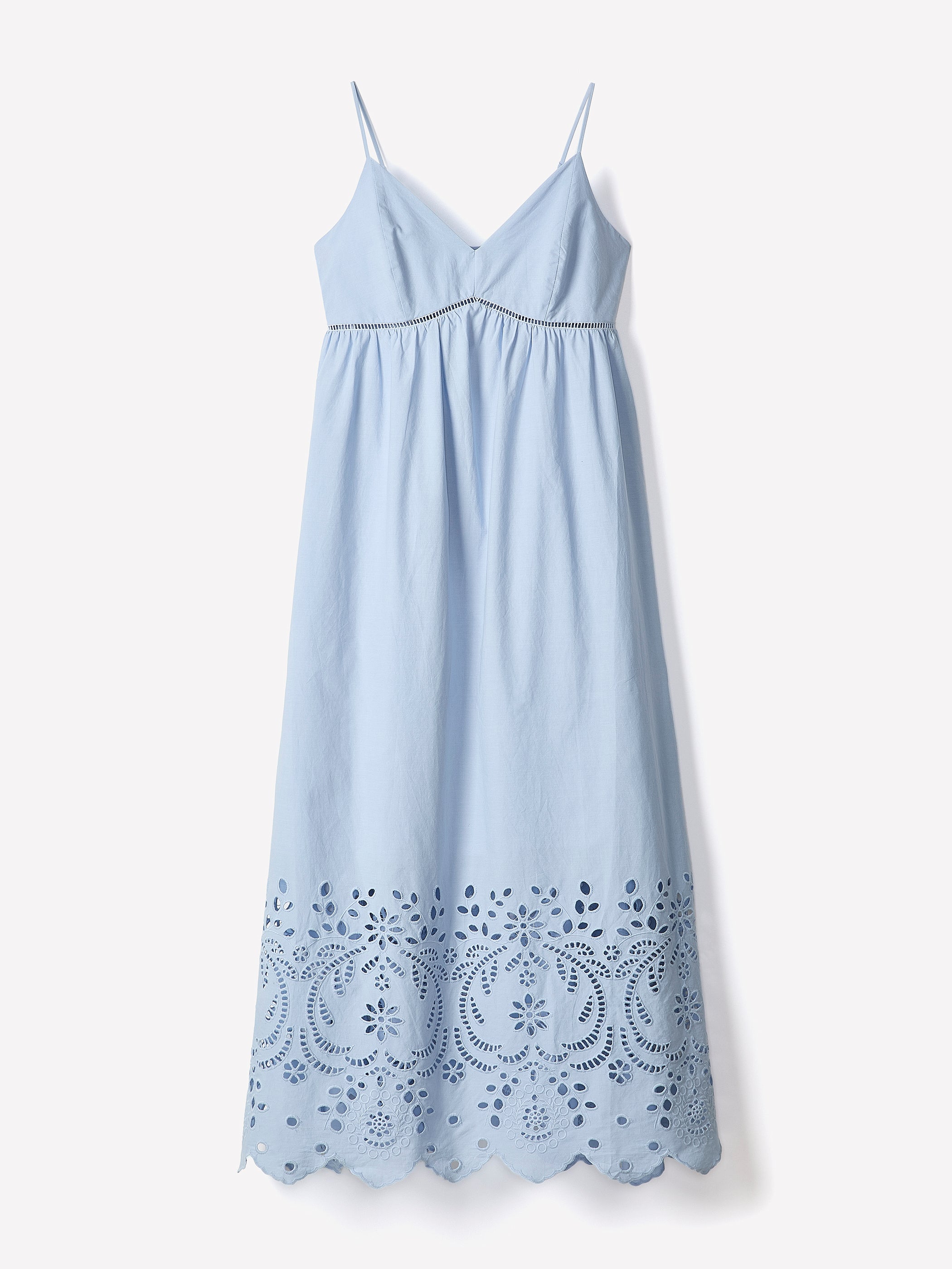 Sleeveless Sweetheart Maxi Dress with Eyelets rw&co On Sale