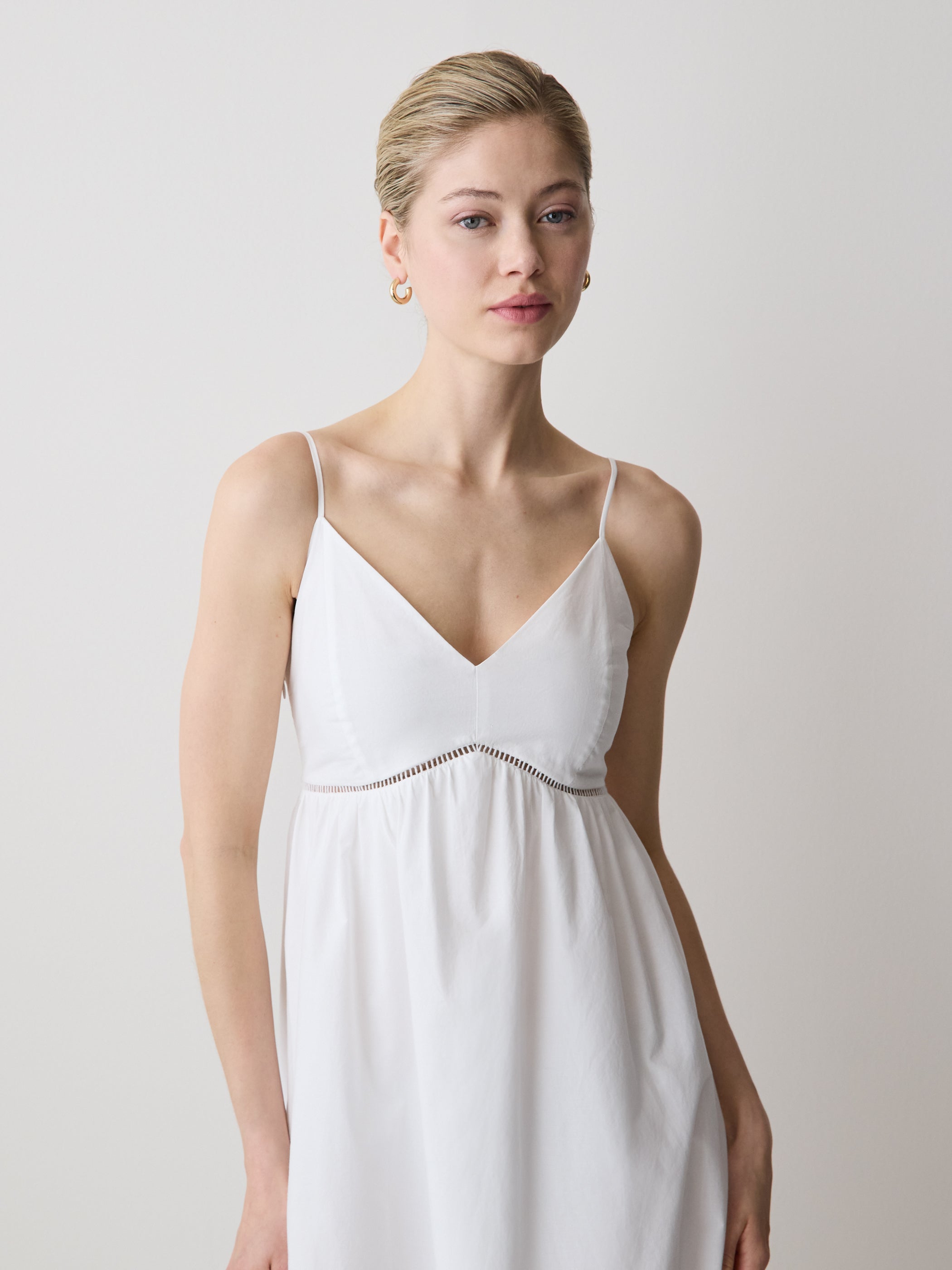 Sleeveless Sweetheart Maxi Dress with Eyelets rw&co On Sale