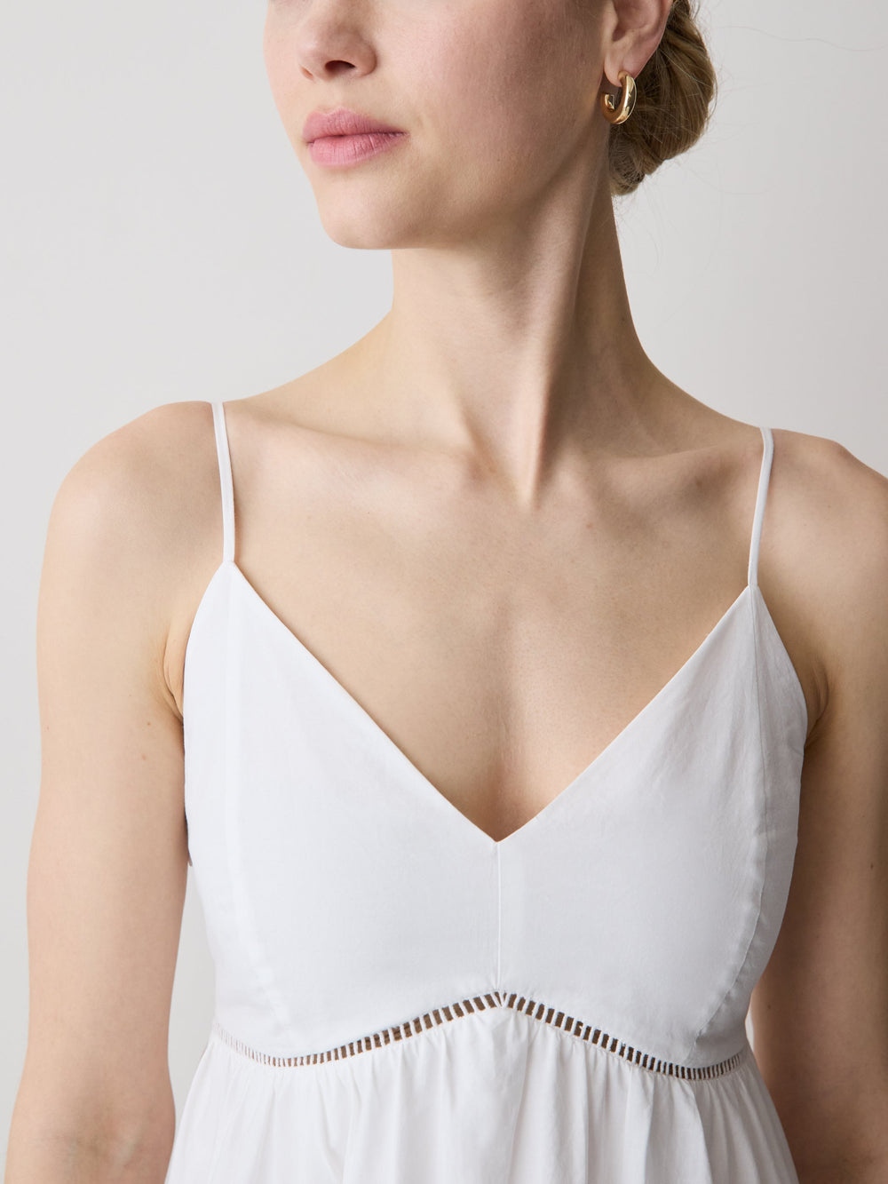 Sleeveless Sweetheart Maxi Dress with Eyelets rw&co On Sale