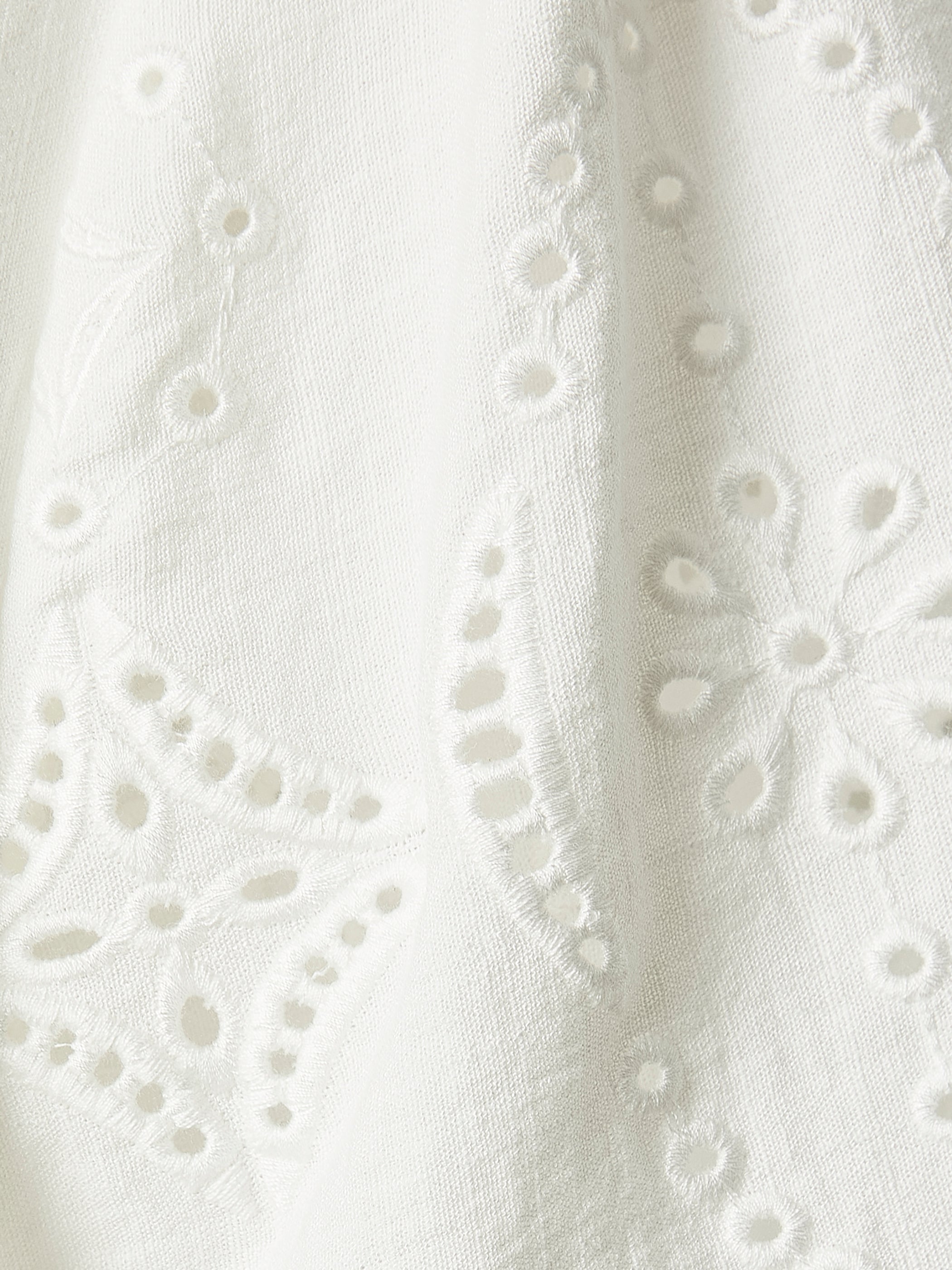 Split-Neck Flare Mini Dress with Embroideries rw&co Great Value Deal