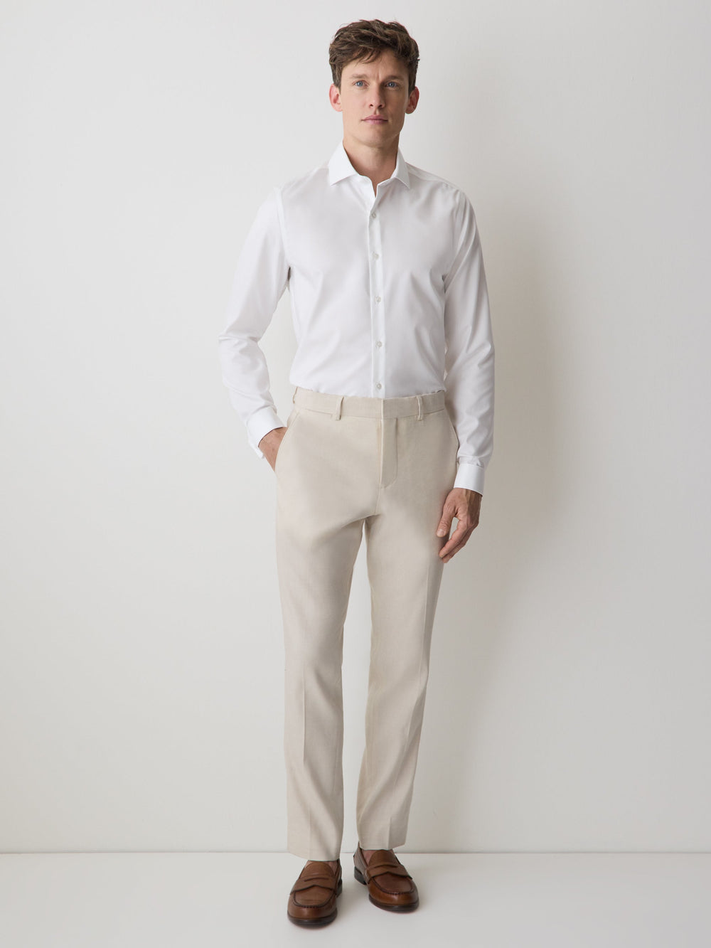 Slim-Fit Supima Cotton Dress Shirt rw&co On Sale