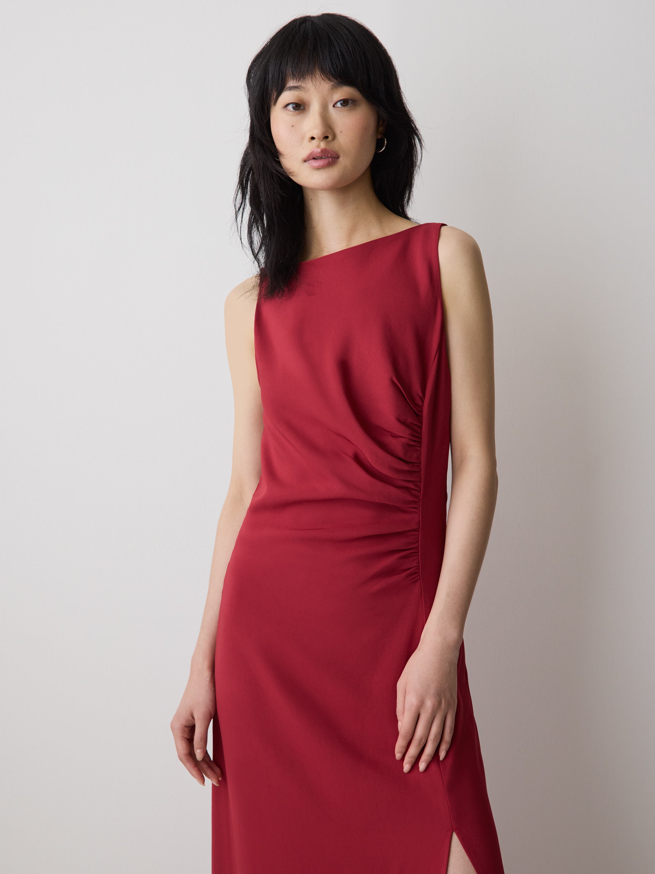 Sleeveless Boat-Neck Maxi Cocktail Dress rw&co Limited Time Discount